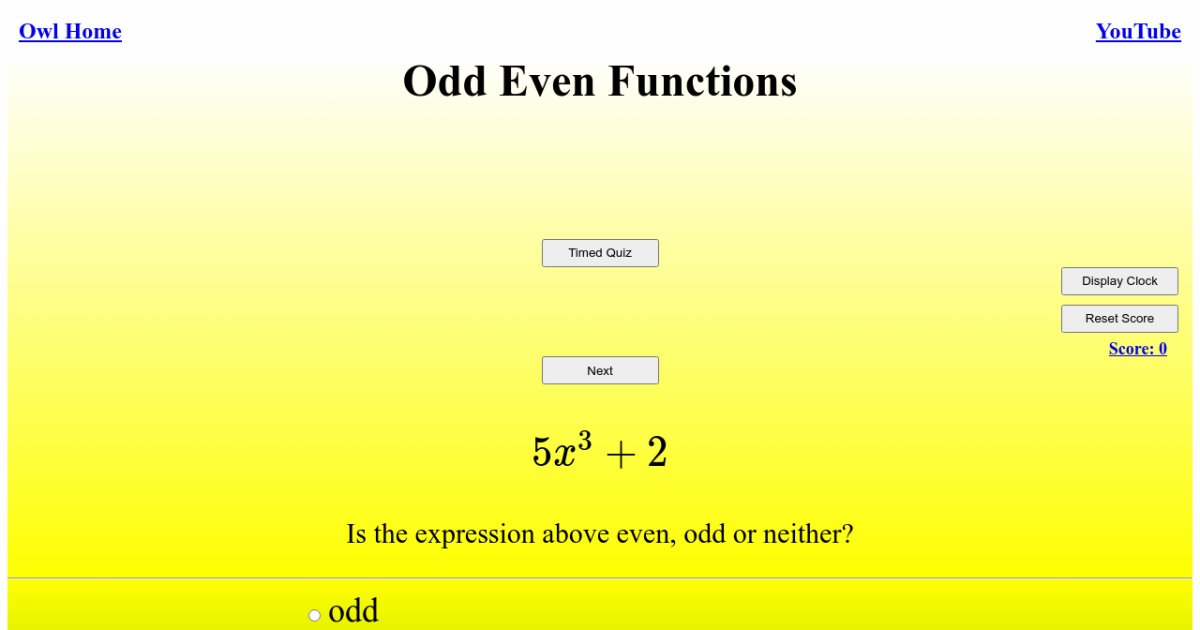 Odd Even Functions